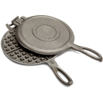 Outdoor Cooking Pan Cast Iron Waffle Maker